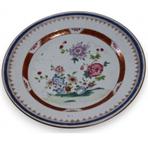 Assiette en porcelaine chinoise "Fleurs"