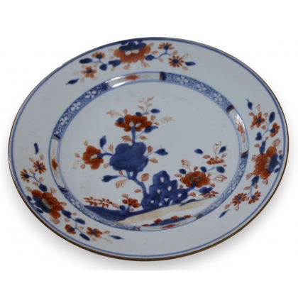 Assiette en porcelaine chinoise \"Fleurs\"