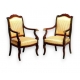 Paire de fauteuils Empire en acajou