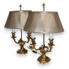 Paire de Bougeoirs Louis XV à 2 lumières sur  Moinat SA  - Antiquités décoration