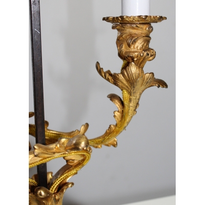  Paire de Bougeoirs Louis XV à 2 lumières sur  Moinat SA  - Antiquités décoration