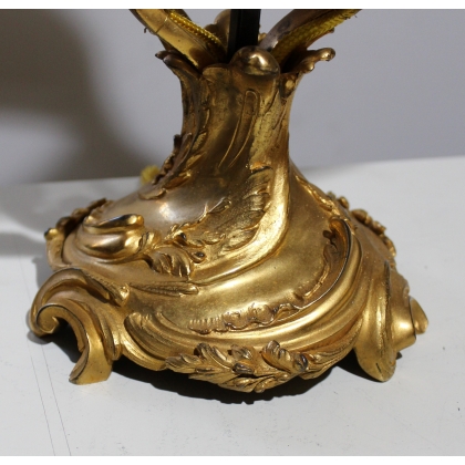  Paire de Bougeoirs Louis XV à 2 lumières sur  Moinat SA  - Antiquités décoration