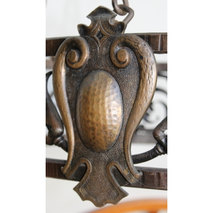 Wrought-iron and bronze chandelier at  Moinat SA  - Antiques and home décor