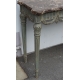 Console style Louis XVI peinte gris dessus marbre