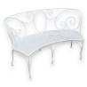 White MALMAISON curved wrought-iron sofa at Moinat SA – Antiques and home décor