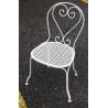 White wrought-iron VINCENNES chair from Moinat SA – Antiques and home décor