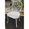 White VICHY wrought-iron armchair from Moinat SA – Antiques and home décor