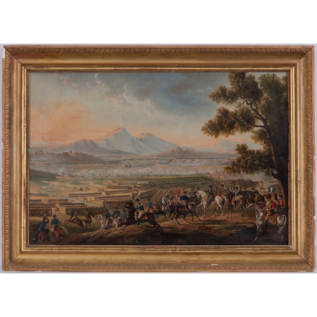 Paintings | Painting: ‘Napoleonic Battle’ by Moinat SA  – Antiques and home décor