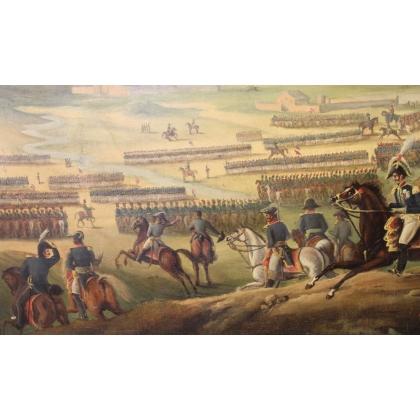 Paintings | Painting: ‘Napoleonic Battle’ by Moinat SA  – Antiques and home décor