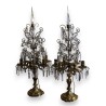 A pair of six-light candelabra in gilded bronze by  Moinat SA  - Antiques and home décor
