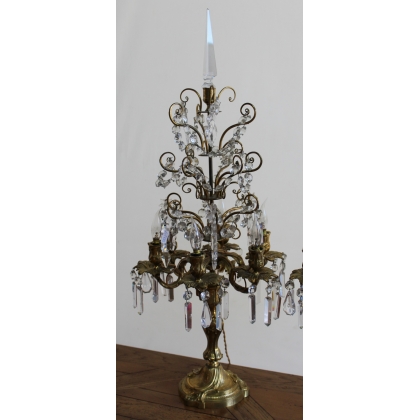 A pair of six-light candelabra in gilded bronze by  Moinat SA  - Antiques and home décor