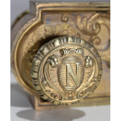 Serrure en bronze \"N\" de Napoléon
