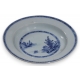 Assiette creuse en porcelaine bleu blanc