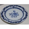 Assiette en porcelaine bleu blanc