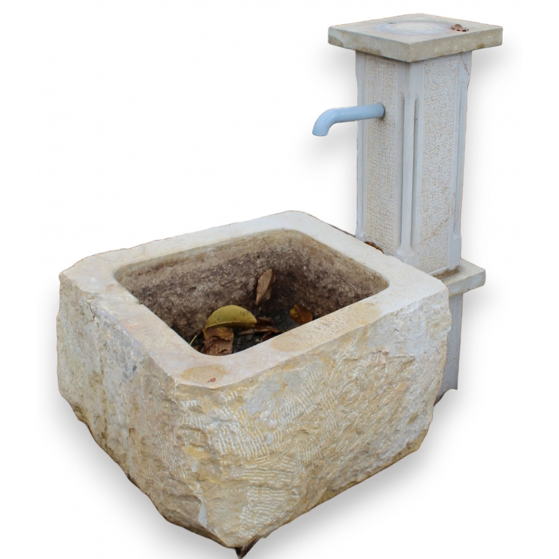 Fountain featuring a Jura stone goat from Moinat SA – Antiques and home décor