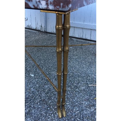  Table basse à 2 plateaux en marbre par BAGUÈS sur  Moinat SA  - Antiquités décoration