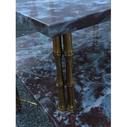  Table basse à 2 plateaux en marbre par BAGUÈS sur  Moinat SA  - Antiquités décoration