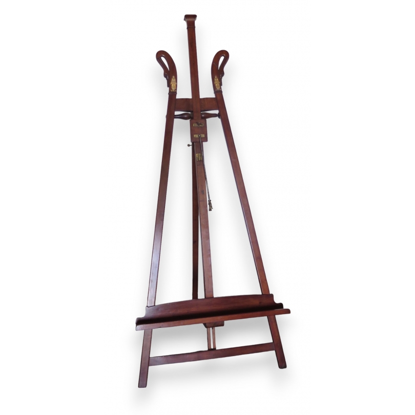 Empire-style mahogany easel with swan-neck legs at  Moinat SA  - Antiques and home décor