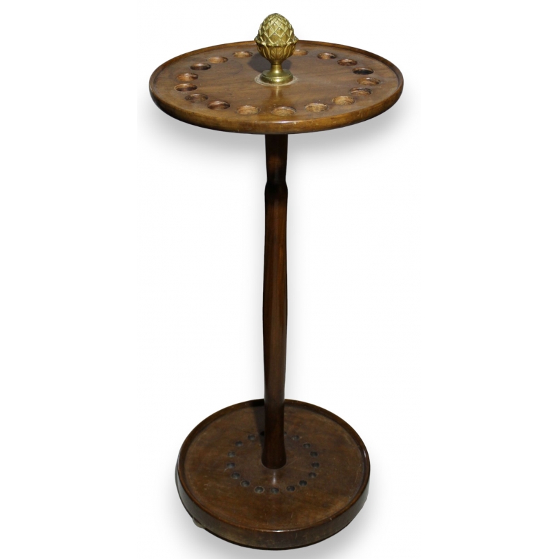 Round walnut rod holder for 18 rods at  Moinat SA  - Antiques and home décor