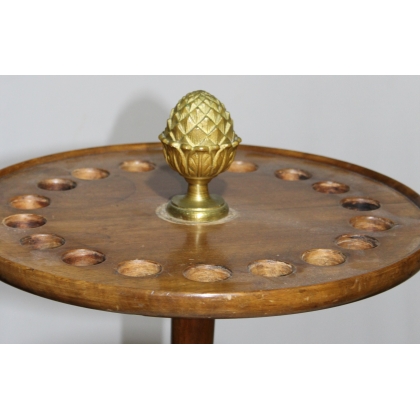 Round walnut rod holder for 18 rods at  Moinat SA  - Antiques and home décor