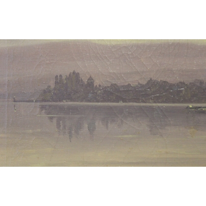绘画 | 题为《圣普雷克斯湖畔》的画作，署名A. DUPLAIN Moinat SA  - 古董与装饰艺术