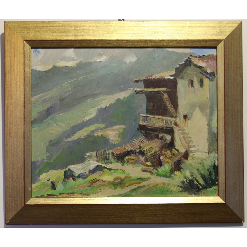 Paintings | Oil on panel, ‘Valais’, signed AF DUPLAIN Moinat SA  – Antiques and home décor