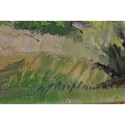 Paintings | Oil on panel, ‘Valais’, signed AF DUPLAIN Moinat SA  – Antiques and home décor