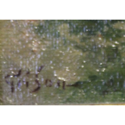 Paintings | Painting entitled ‘La visite’ by GRISON Moinat SA  – Antiques and home décor