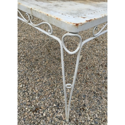  Table en fer forgé rectangulaire, plateau plein sur  Moinat SA  - Antiquités décoration