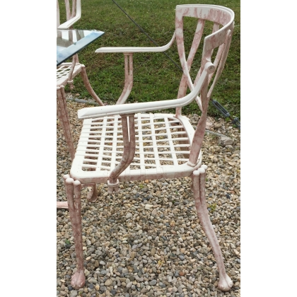  Ensemble de jardin en fonte d'aluminium sur  Moinat SA  - Antiquités décoration