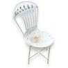  Chaise de jardin en fer forgé blanc sur  Moinat SA  - Antiquités décoration