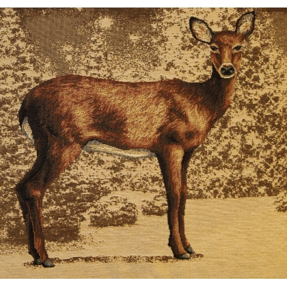 "Deer in the Snow" cushion at Moinat SA – Antiques and home décor