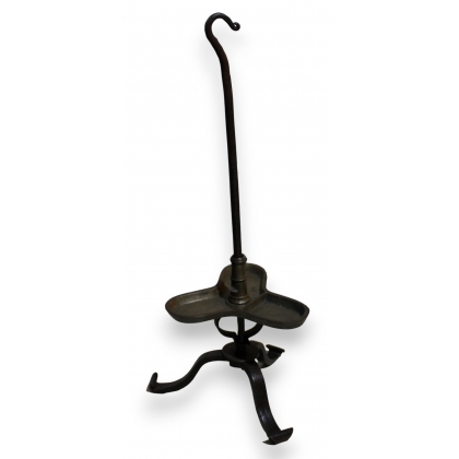  Porte chandelles en fer forgé et bronze à 3 bras sur  Moinat SA  - Antiquités décoration