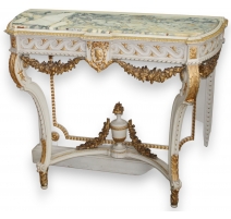 Console style Louis XVI richement sculptée