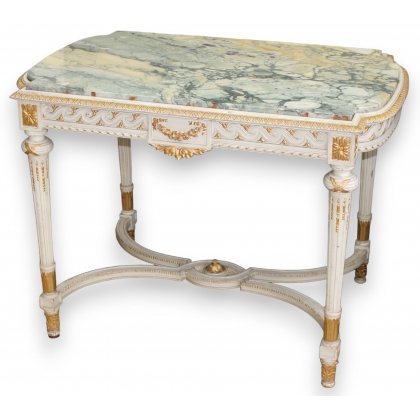  Table rectangulaire style Louis XVI sculptée sur  Moinat SA  - Antiquités décoration