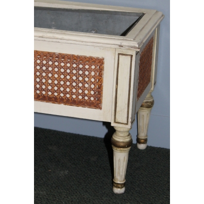 Rectangular Louis XVI-style wicker plant pot by Moinat SA – Antiques and home décor