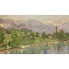 Paintings | Painting entitled ‘Brienz’ by J. KEISER, Moinat SA  – Antiques and home décor