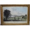 Watercolour engraving ‘Morges’ by FERRIÈRE, published by Moinat SA – Antiques and decorative items – Engravings, lithographs