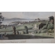 Gravure aquarellée "Morges" par FERRIÈRE