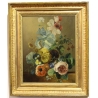 Tableau "Bouquet de fleurs", signé J.V.D WAARDEN