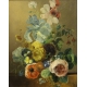 Tableau "Bouquet de fleurs", signé J.V.D WAARDEN
