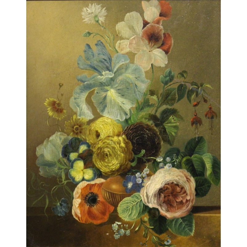 Peintures Tableau Bouquet  de fleurs sign  J V D 