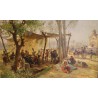 Paintings | Painting entitled ‘Village Celebration’ by AERNI Moinat SA  – Antiques and home décor
