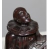 Sculpture en régule \"Pierrot assis\"