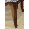 Tabouret rond style Louis XV recouvert de tissus