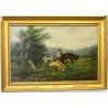 Paintings | Painting entitled ‘Bergère’ by R. PERNA, Moinat SA  – Antiques and home décor