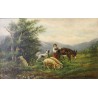 Paintings | Painting entitled ‘Bergère’ by R. PERNA, Moinat SA  – Antiques and home décor