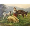 Paintings | Painting entitled ‘Bergère’ by R. PERNA, Moinat SA  – Antiques and home décor
