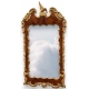 Miroir anglais en noyer, bois doré
