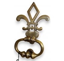 Heurtoir style campagnard en laiton vieilli